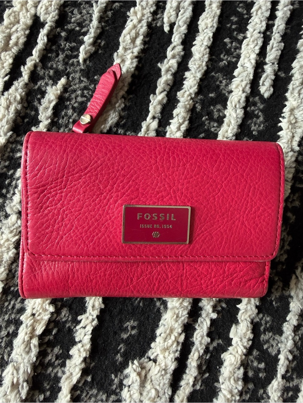 Rare Vintage Fossil Women's Pink Leather Wallet
